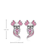 Axolotl  Earrings Studs 925 Sterling Silver Christmas Halloween Jewelry