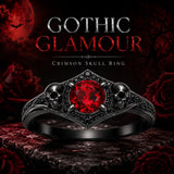 Sterling Silver 10K 14K 18K Gold Personalized Gothic Skull Ring Exquisite Spooky Jewelry for Halloween Lovers