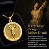 Patron Saint Medal Gold Plated Catholic Pendant Christian Religious Necklace Amulet Jewelry