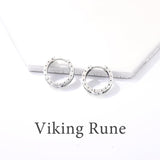 14K Gold Plated  Viking Hoop Earrings