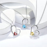 I Am a Child of God Heart Cross Birthstone Necklace 925 Silver Jewelry Baptism Gifts for Girls Daughter Teens Women