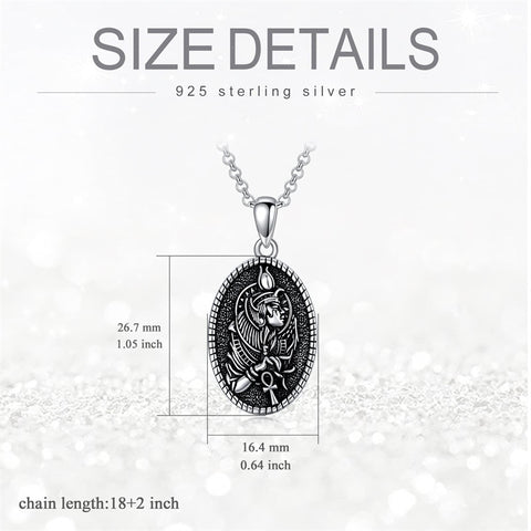 Sterling Silver Aztec Lion Cross Pendant Necklace