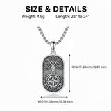 Sterling Silver Memento Mori Tree of Life Anubis Pendant Viking Amulet   Protection Pendant Necklace Egyptian Jewelry Christmas Birthday Gifts