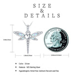 Cremation Jewelry for Ashes 925 Sterling Silver DragonflyUrn Necklace for Ashes Keepsake Memorial Jewelry Gifts for Women Men