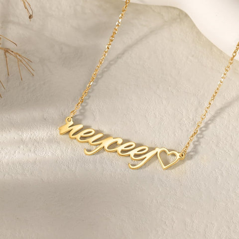 14K Gold Plated Custom Name  Pendant Necklace Gifts for Women
