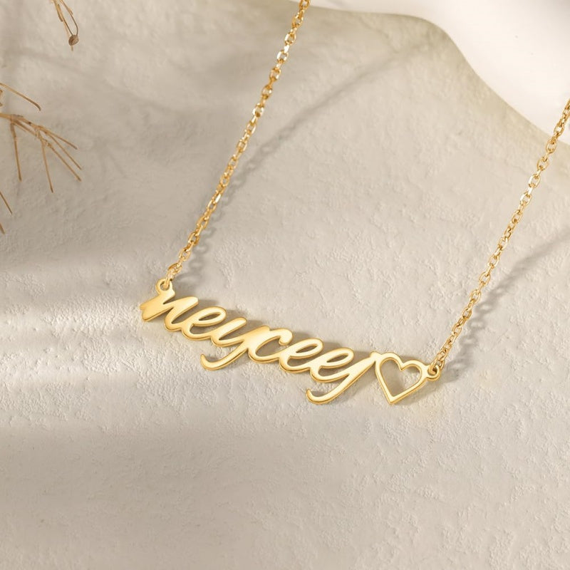 14K Gold Plated Custom Name  Pendant Necklace Gifts for Women