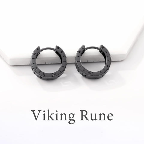 14K Gold Plated  Viking Hoop Earrings