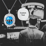 Sterling Silver Personalized Class High School College Graduation University Pendant Necklace