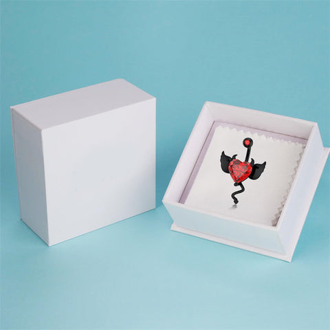 Sterling Silver Cubic Zircon Black Devil Belly Button Ring for Women