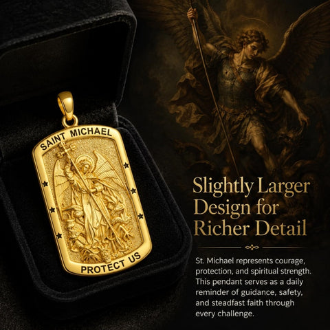 Patron Saint Medal Gold Plated Catholic Pendant Christian Religious Necklace Amulet Jewelry