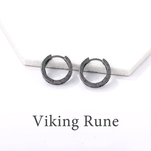 14K Gold Plated  Viking Hoop Earrings