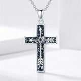 Sterling Silver Cross Pendant Necklace for Women Southwestern Cross Jewelry Gifts