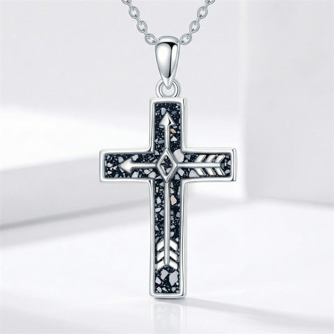 Sterling Silver Cross Pendant Necklace for Women Southwestern Cross Jewelry Gifts