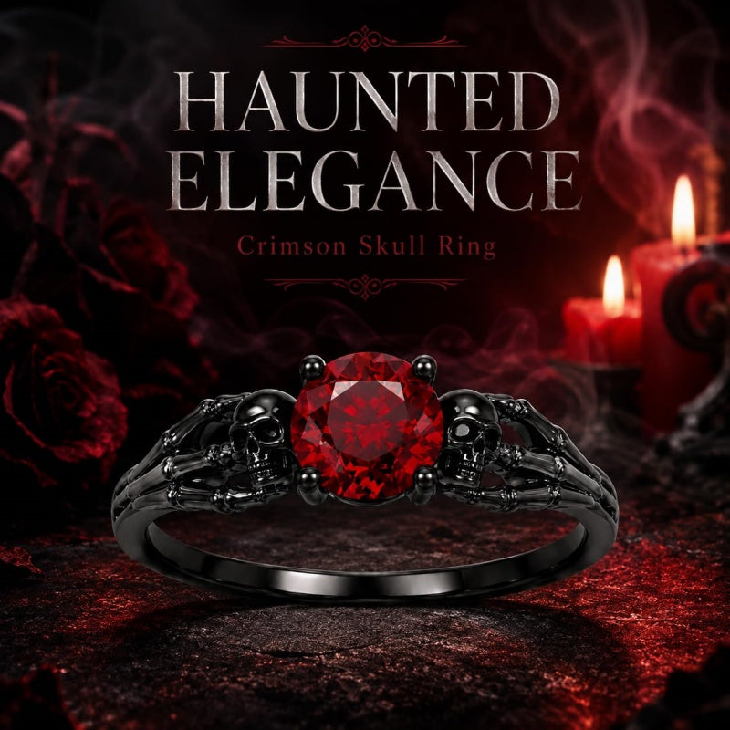 Sterling Silver 10K 14K 18K Gold Personalized Gothic Skull Ring Exquisite Spooky Jewelry for Halloween Lovers