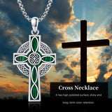 14K Gold Plated Celtic Vikin Cross Pendant Necklace Irish Jewelry Religious Protective Gift