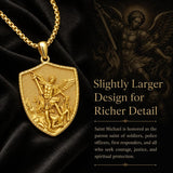 Patron Saint Medal Gold Plated Catholic Pendant Christian Religious Necklace Amulet Jewelry