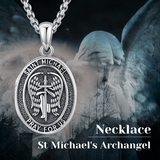 925 Sterling Silver St Michael Necklace Vintage Pendan Necklacet Gift