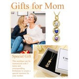 Sterling Silver Personalized  Birthstone Infinity Necklace for Women