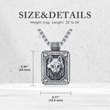 Sterling Silver Eagles Wolf Lion Pendant Necklace For Men with Stainless Steel Chain