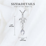 Sterling Silver Horse Turtle Dragon Masks Spoon Pendant Necklace