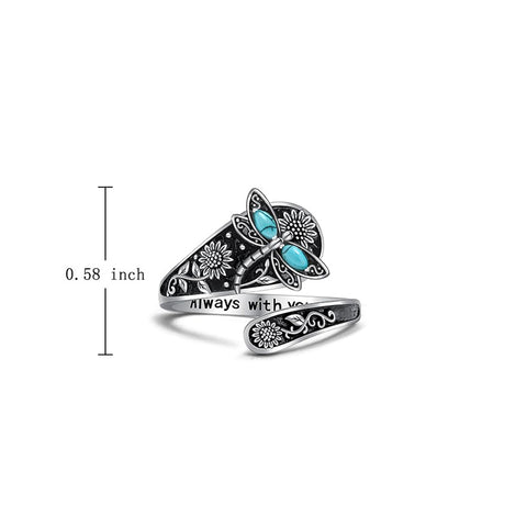 Sterling Silver Oxidized Dragonfly Butterfly Hummingbird Sea Turtle Anchor Cross Tree of Life Sunflower Spoon Ring