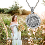 Sterling Silver Goddess Athena High Priestess Pendant Necklace