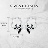 Sterling Silver Fox Frog Leopard Peacock Puppy Animal Hug Hoop Earrings