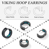 14K Gold Plated  Viking Hoop Earrings