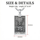 Sterling Silver Lovers Hierophant Magician Three of Swords Wheel of Fortune SkeletonTarot Card Pendant Necklace