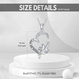 10K 14K 18K Gold Personalized Birthstone Engraved Heart Pendant Necklace