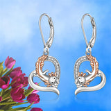 Axolotl Earrings for Women Sterling Silver Leverback Cute Animal Earrings  Lover Mothers Day Christmas Gifts