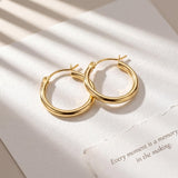 14K Gold Plated  Hoop Earrings for Women