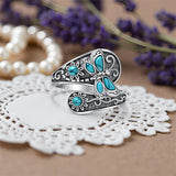 Sterling Silver Oxidized Dragonfly Butterfly Hummingbird Sea Turtle Anchor Cross Tree of Life Sunflower Spoon Ring