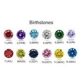 Sterling Silver Personalized Birthstone Engraved Class Ring for Women, Elegant Graduation Gift