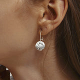 Sterling Silver Trail Mini Forest Pebble Wildflower Dangle Earrings