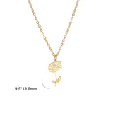S925 Silver Birth Flower Necklace Bridesmaid Gifts Bridal Party Gifts Birthday Gifts For Her