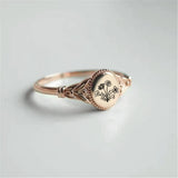 Sterling Silver Personalized Birth Flower Ring