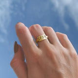 14K Gold Personalized Birth Flower Ring Gift Ring