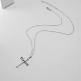 925 Silver Original Baseball Bat Cross Necklace Sport Necklace