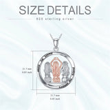Sterling Silver Sister Necklace for 3 Sisters Pendant, Big Litter Sisters Birthday Jewelry Gift