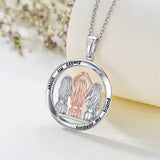 Sterling Silver Sister Necklace for 3 Sisters Pendant, Big Litter Sisters Birthday Jewelry Gift