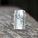S925 Sterling Silver Hummingbird Ring Animal Ring Jewelry Gift For Animal Lover