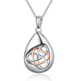 Sterling Silver TearDangle Celtic Knot Butterfly Urn Necklace for Ashes
