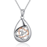 Sterling Silver TearDangle Celtic Knot Butterfly Urn Necklace for Ashes