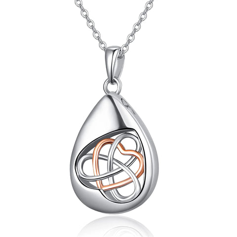 Sterling Silver TearDangle Celtic Knot Butterfly Urn Necklace for Ashes
