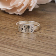 【Buy 1 Get 1 Free】S925 Sterling Silver Wildflower Nature Ring Flower Ring