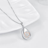 Sterling Silver TearDangle Celtic Knot Butterfly Urn Necklace for Ashes