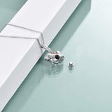 Sloth Necklace Sterling Silver Sloth Cremation Urn Necklaces for Ashes Heart Memory Jewelry Sloth Gifts for Women Men