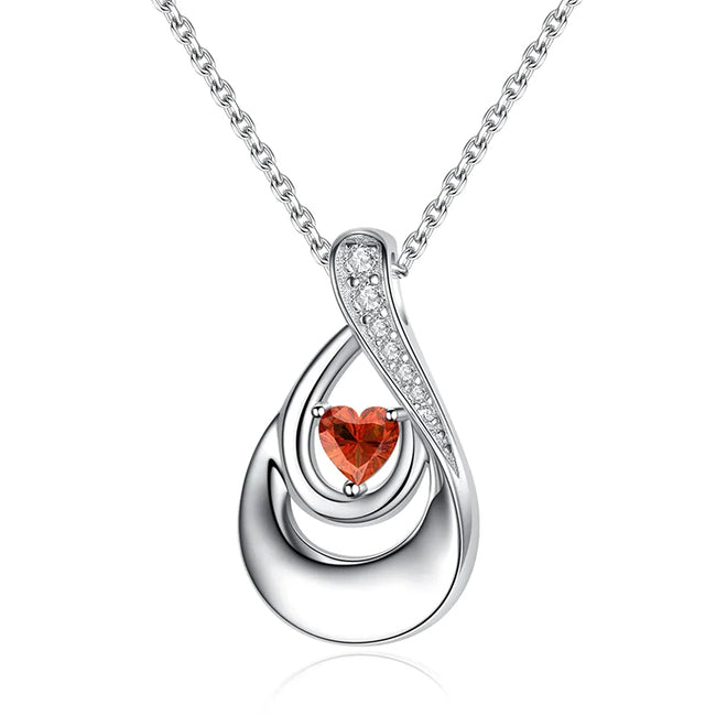 925 Sterling Silver Teardrop Cremation Jewelry Heart CZ Urn Pendant Necklace for Ashes rn Memorial Ash Jewelry for Women