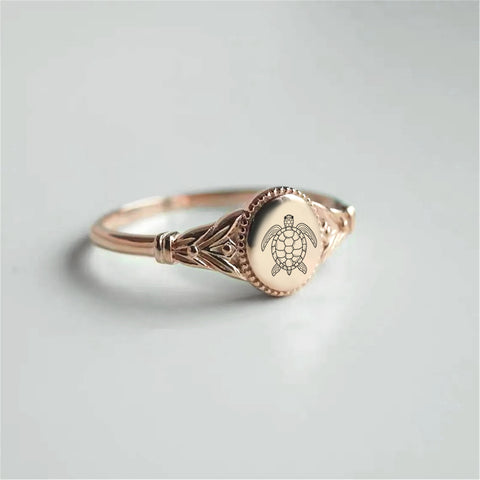 Sterling Silver Turtle Animal Ring
